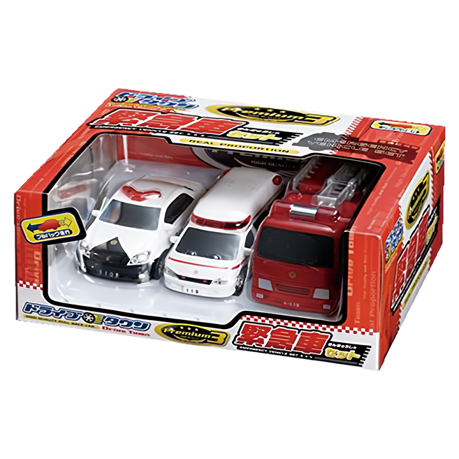 MARUKA Drive Town 迴力車 3 in 1, 急救車組 多色, 1組