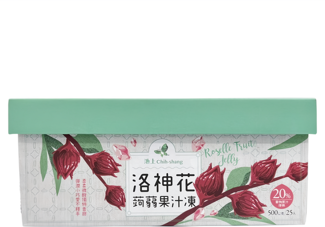 池上鄉農會 洛神花蒟蒻果汁凍 25個, 500g, 1盒