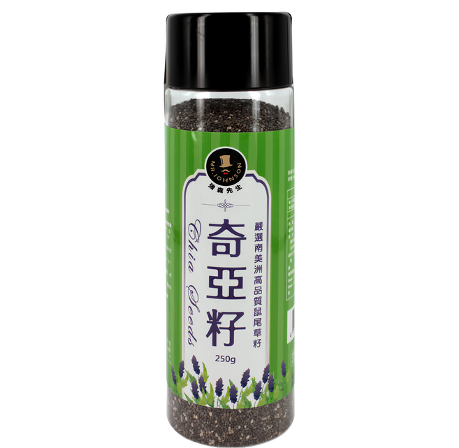 MR.JOHNSON 強森先生 奇亞籽 鼠尾草籽, 1瓶, 250g