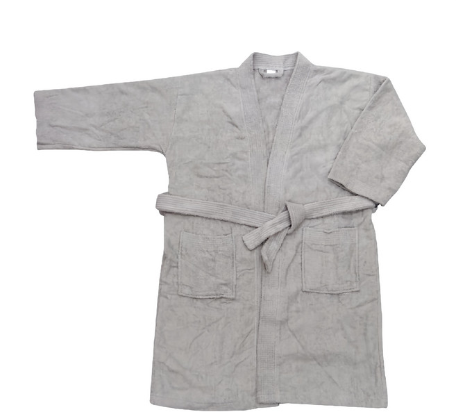 極夢工房 浴袍 簡約素色設計 實用耐穿, 灰, 1件