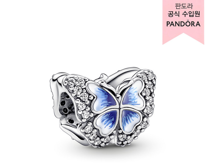 PANDORA 潘多拉 藍色蝴蝶閃耀串飾 790761C01
