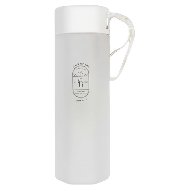 Green Bell 綠貝 花森水壺 600ml 多邊PC, 花森 霧面透明色, 1個