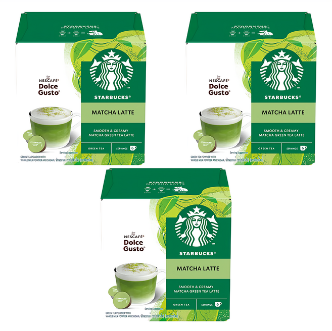 STARBUCKS 星巴克 抹茶拿鐵膠囊, 12.3g, 12顆, 3盒