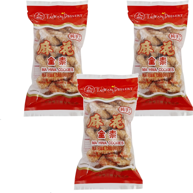 九福 素食麻花, 142g, 3包
