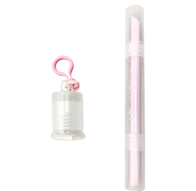 A Plastic Project 吸吸管 Transparent pink 24cm 霧透 4g, 1組