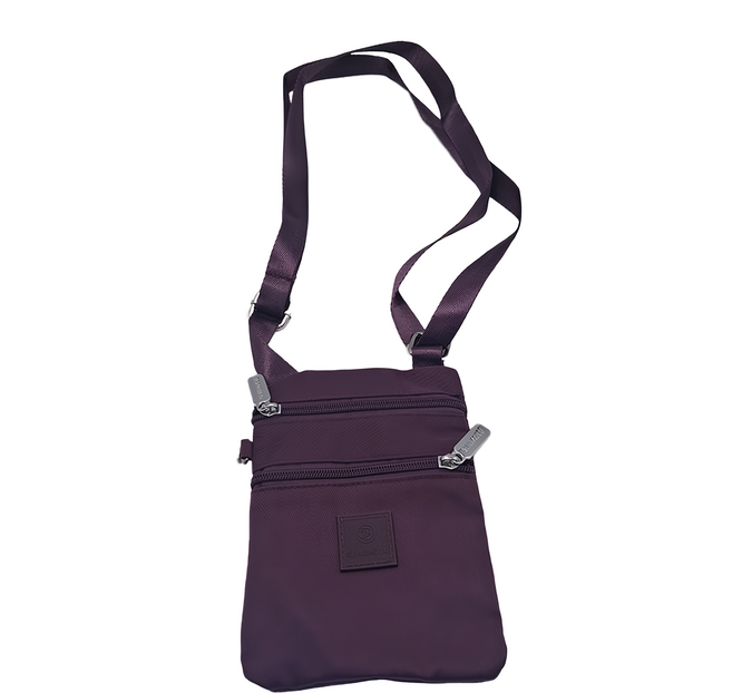 Sayaka 紗彌佳 百搭繽紛輕量設計防潑水手機斜背包 - 紫色