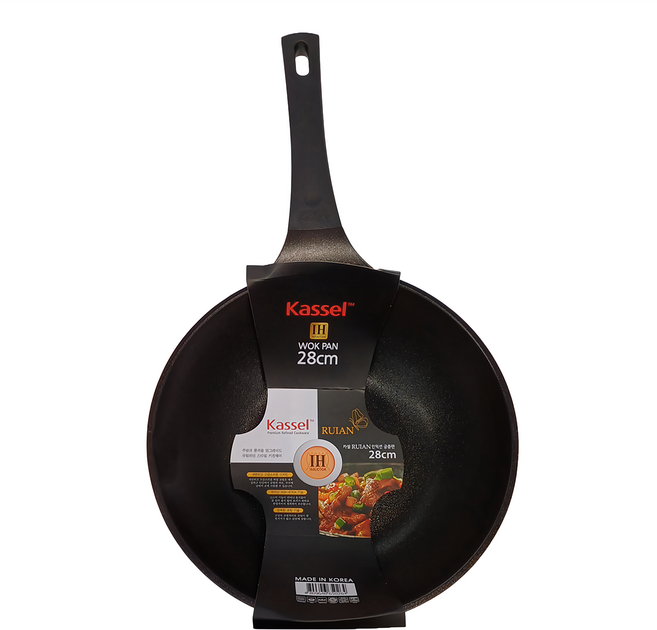 Kassel RUIAN 鑽石超導熱不沾輕炒鍋 烈焰紅 瓦斯爐 IH爐可用鍋 不挑爐具, 28cm, 1個