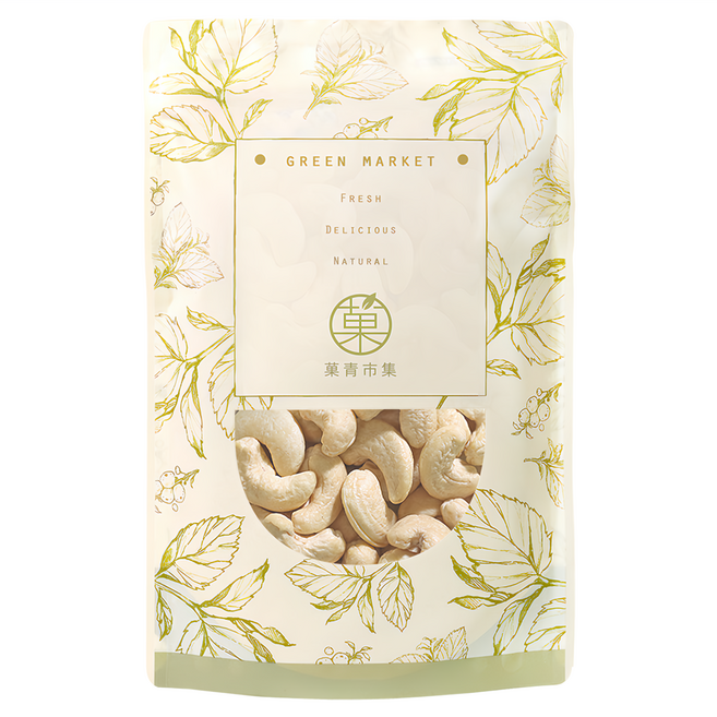 GreenMarket 菓青市集 原味生腰果/堅果, 230g, 1包