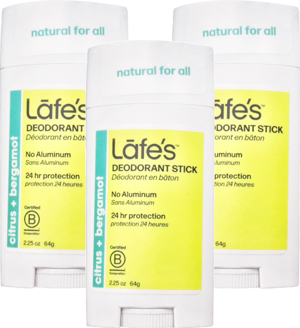 Lafes 純自然體香膏 運動清爽, 64g, 3瓶