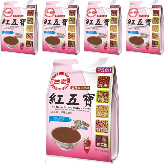 台糖 紅五寶, 5袋, 15包, 450g