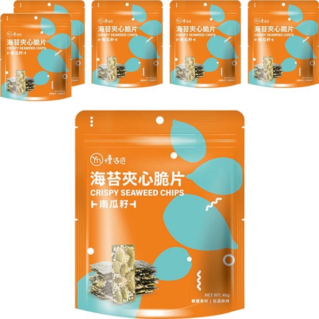 mysa 慢活匠 海苔夾心脆片 南瓜籽, 40g, 6包