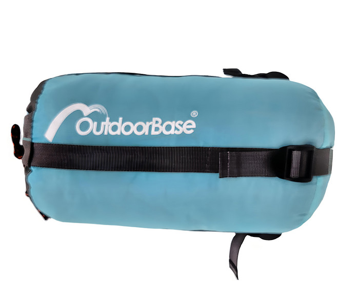 Outdoor Base 迷你人造蠶絲睡袋, 藍色, 1個