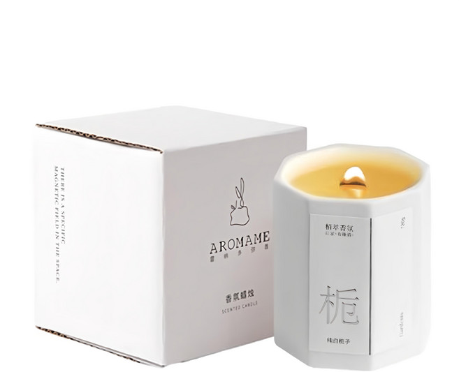 澳洲天然紅木芯八角瓶香氛蠟燭, 山澗青蓮, 130g, 1個