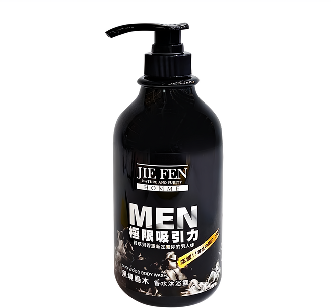 Jie Fen 潔芬生活 MEN極限吸引力 香水沐浴露 黑境烏木, 750ml, 1瓶