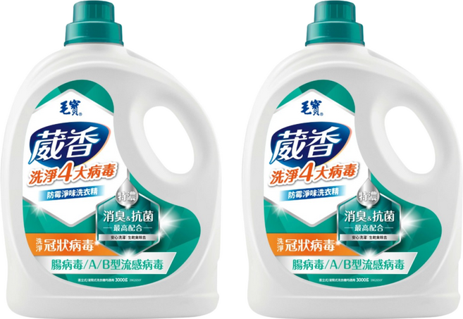 毛寶 葳香抗菌洗衣精 防霉淨味 白檀山谷百合, 3kg, 2桶