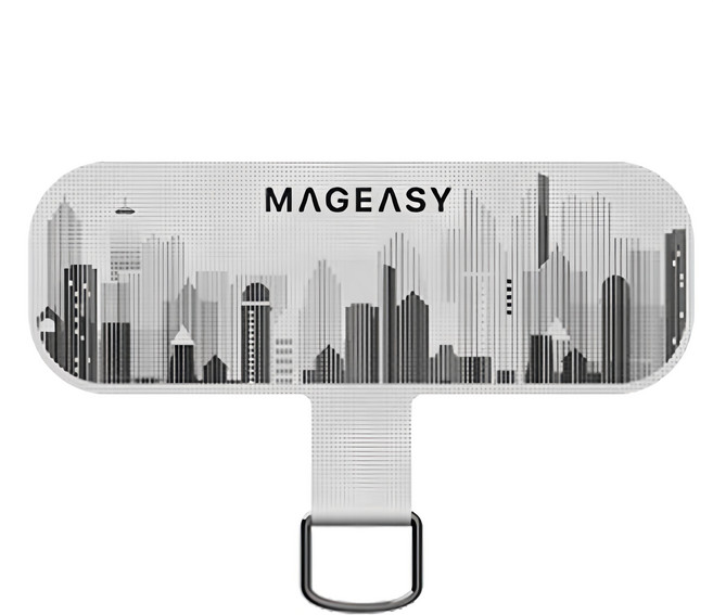 MAGEASY Strap Card Motion Edition 隨型掛繩片, 首都 灰色 + 黑色 + 白色, 1個