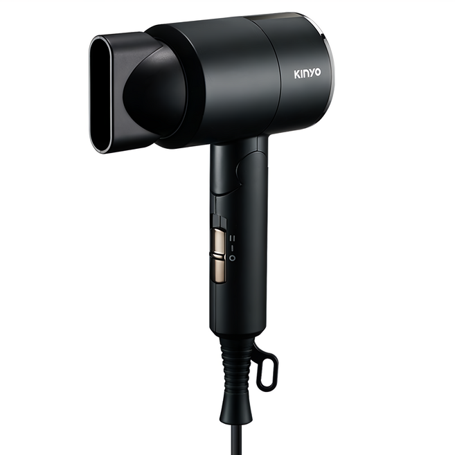 Kinyo 雙電壓摺疊負離子吹風機 800W, KH-193, 黑色