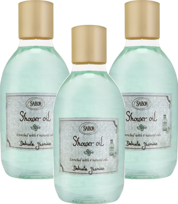 SABON 國際航空版 沐浴油 茉莉花語, 300ml, 3瓶