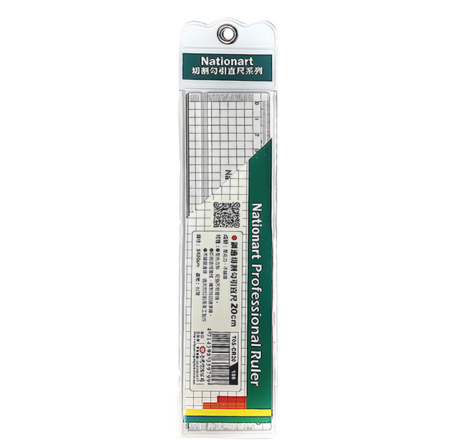 Nationart 勾引切割直尺 20cm x 5cm, T05-CR20, 1支