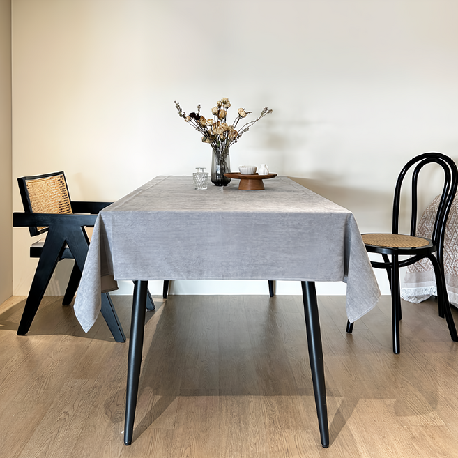 防水桌布 069., 優雅灰, 180 x 90cm, 1條