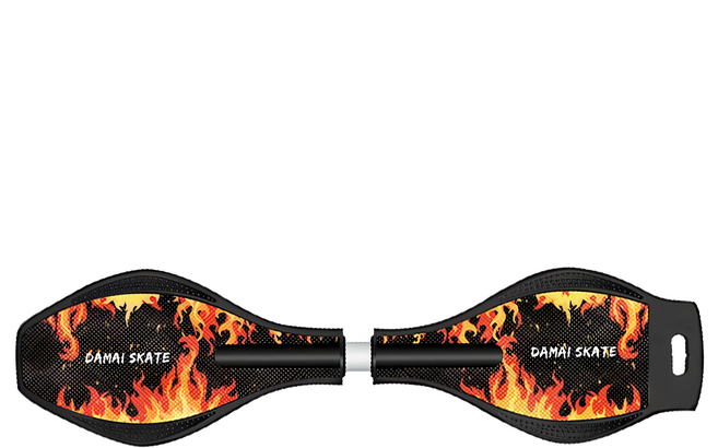 DAMAI SKATE 360度扭力耐磨極光輪蛇板 MJ-2 2.8kg, 黃火焰, 1個