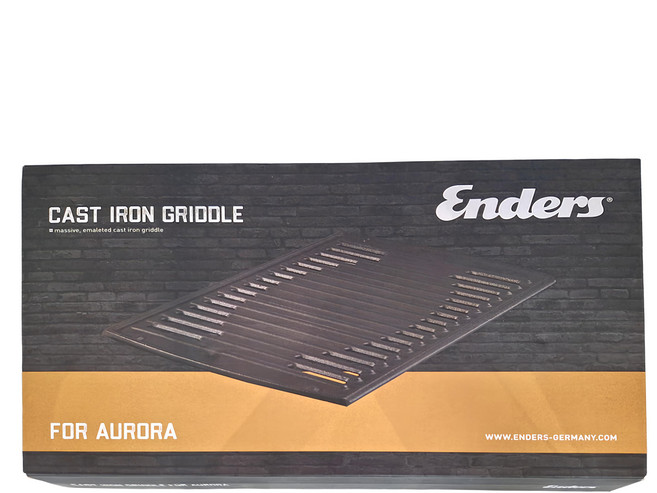 Enders 恩德斯 極光/極鏡系列烤肉爐 專用鑄鐵烤盤 38 x 25 x 0.5cm 2.5g, 1個, 38cm