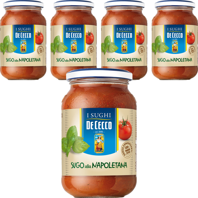 DE CECCO 得科 拿坡里義大利麵醬, 400g, 5罐