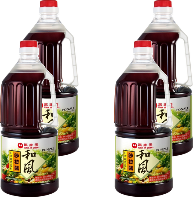 萬家香 和風沙拉醬, 1.5L, 4瓶