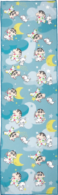 Shinchan 蠟筆小新 涼感運動巾 30x100cm 全彩高質感印刷 持久冰涼觸感 多色 睡衣派對, 多色 涼感 睡衣派對, 1條