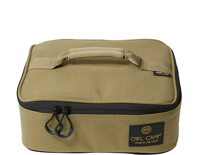 OWL CAMP 多用途收納盒 PTA-006 26.5 x 22.5 x 10cm 510g, 卡其色, 1層, 1個