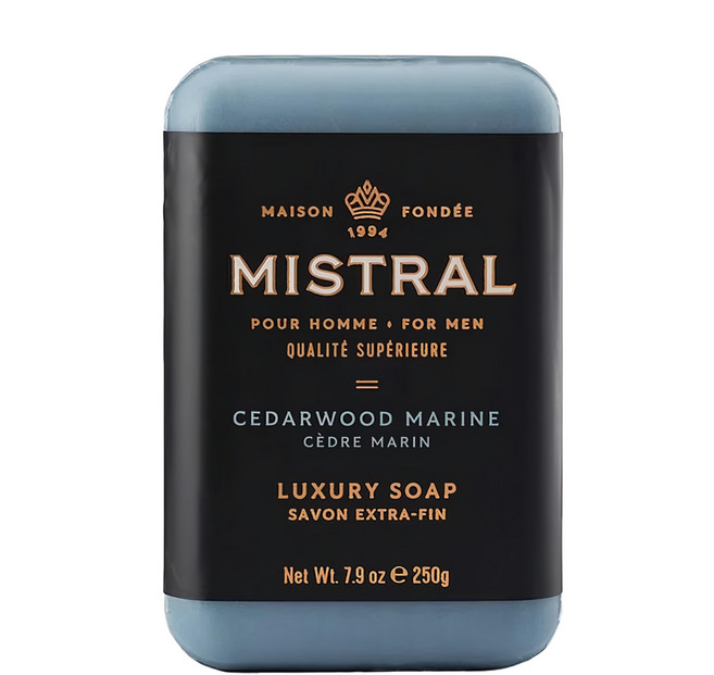 MISTRAL BODY 香水沐浴皂 海洋雪松, 250g, 1個