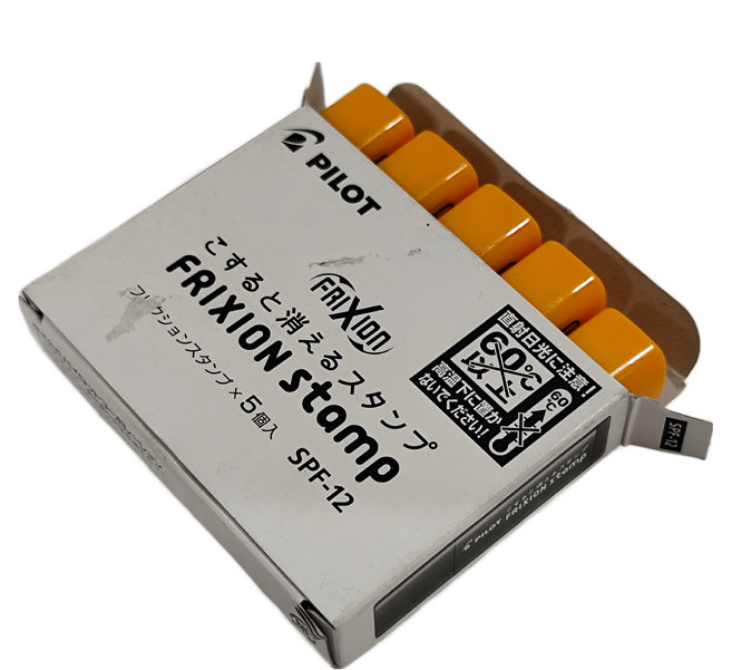 PILOT 百樂 FRIXION 魔擦印章 SPF-12-TW07AO 香蕉 5個, 黃色, 1盒