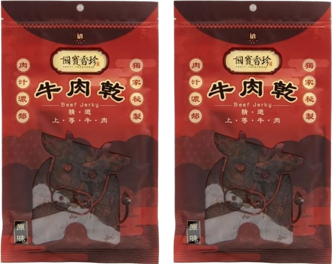 TASTY TREASURE 國寶香珍 牛肉乾 原味, 100g, 2包
