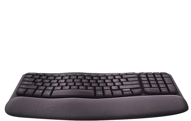 Logitech 羅技 Wave Keys 人體工學無線鍵盤, 石墨灰, 剪刀腳, 1個