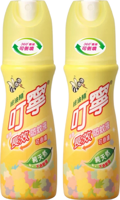 叮寧 長效防蚊液 可倒噴 柚香, 120ml, 2瓶