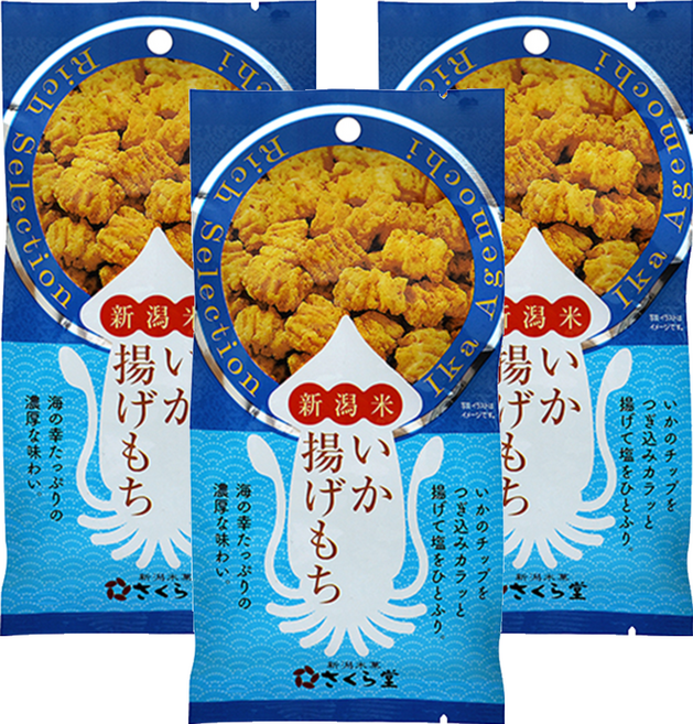 櫻花堂 RS 濃厚魷魚仙貝, 30g, 3包