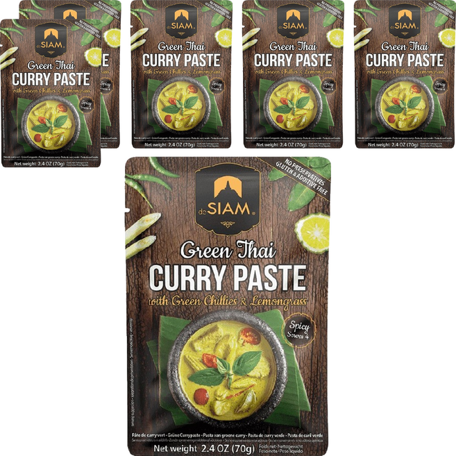 SIAM 暹羅泰式綠咖哩膏, 70g, 6包