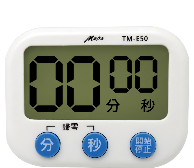 Mayka 明家 大音量大螢幕計時器 TM-E50, 1個, 白色