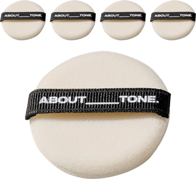 ABOUT TONE. 蜜粉粉撲 Set, 5個, 黑色