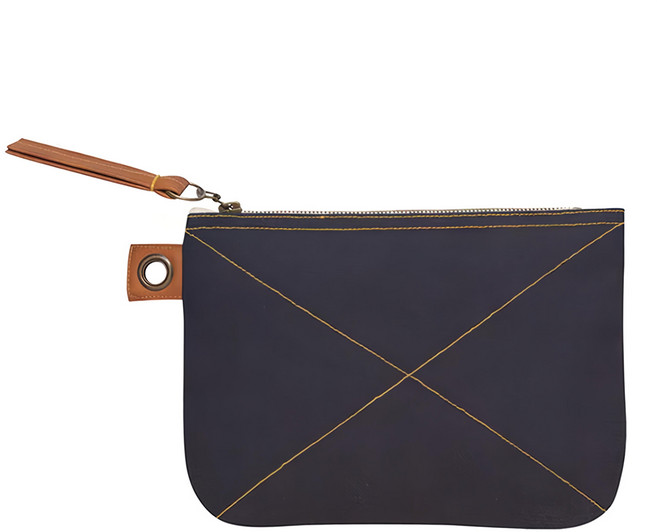 now DESIGNS 丹寧手拿包 80g, 藍色