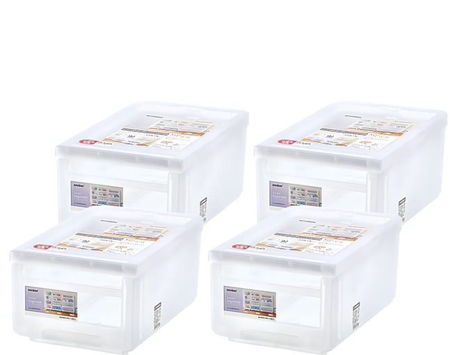 KEYWAY 聯府 抽屜整理箱 13L Best300, 透明色, 4個