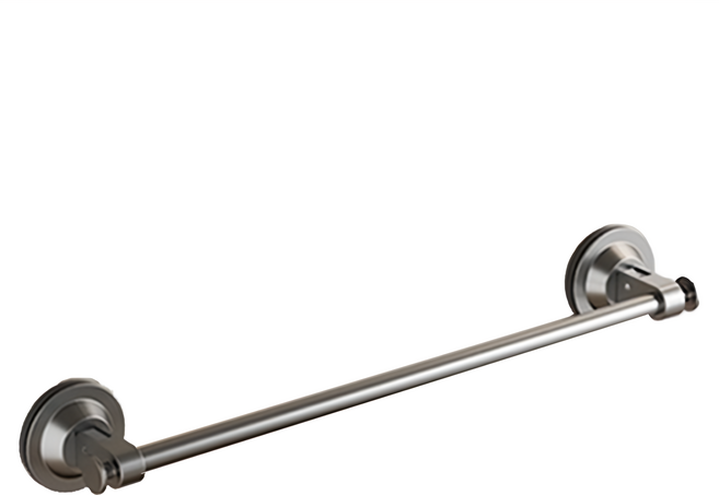 吸盤系列 太空鋁毛巾桿 60 x 6 x 6.5cm, 1個, 槍灰色