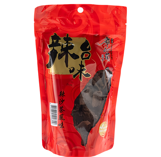 大溪廖心蘭豆干 辣台味 辣沙茶風味 素, 300g, 1包