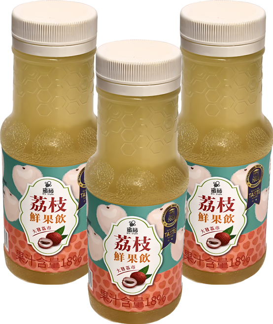 Bit Siunn 蜜箱 蜂巢氏 荔枝鮮果飲, 350ml, 3瓶