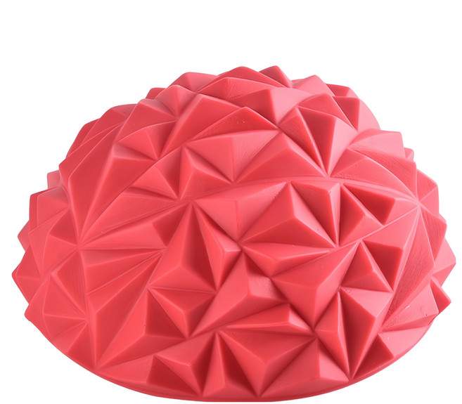 THE ONE UNITED 鑽石紋波速球 半圓平衡球 16 x 9cm 紅色 - 核心訓練、平衡感提升