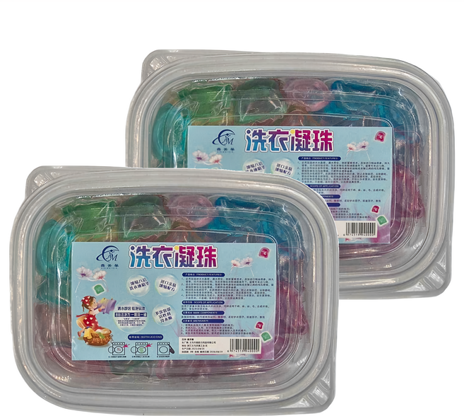 濃縮洗衣球 洗衣膠球 洗衣凝珠 顏色隨機, 100顆, 2盒