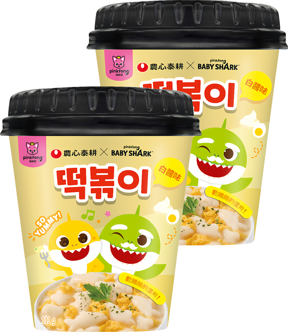 TAEKYUNG 泰耕 Baby Shark 炒年糕杯 白醬味, 2個, 111g