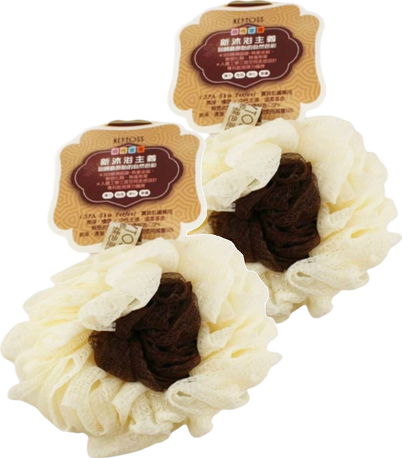 KEYTOSS 詰朵斯 SK2218 BE WILD 專利纖維太陽沐浴球 彈力起泡 掛繩設計, 顏色隨機, 2個, 1入