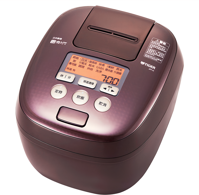 TIGER 虎牌 可變式雙重壓力ih炊飯電子鍋 6人份, JPT-H10R, 咖啡色