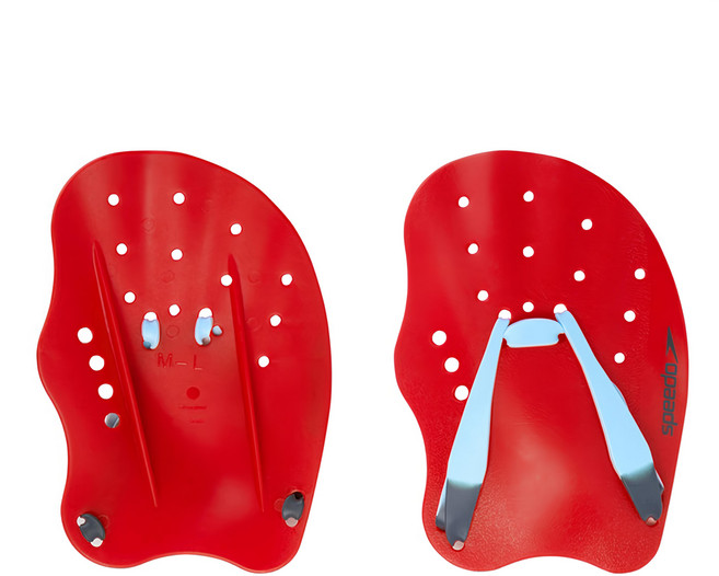 speedo 成人划手板 Tech Paddle SPEEDO SD873312D699, 紅淺藍灰